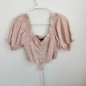 Puff Sleeve Crop Top